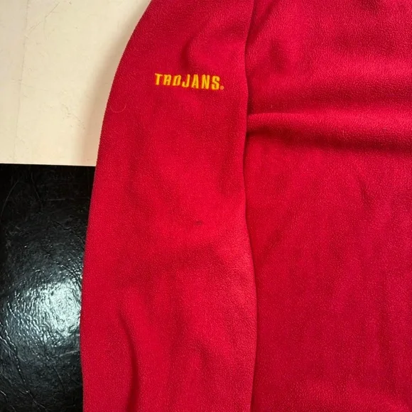 USC Red Fleece Quarter-Zip Sweater - Picture 4 of 4